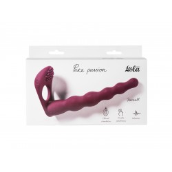 Бордовая вибронасадка для двойного проникновения Farnell - 17 см. Бордовая вибронасадка для двойного проникновения Farnell - 17 см.