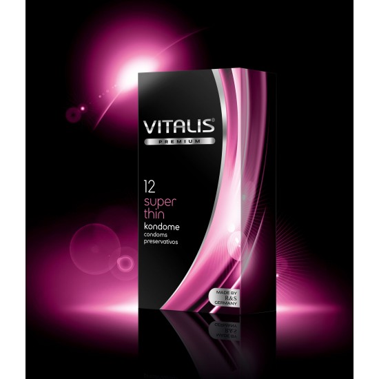 Презервативы VITALIS PREMIUM №12 super thin - супер тонкие (ширина 53mm)