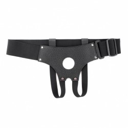 Черные унисекс-трусики для страпона Черные унисекс-трусики для страпона