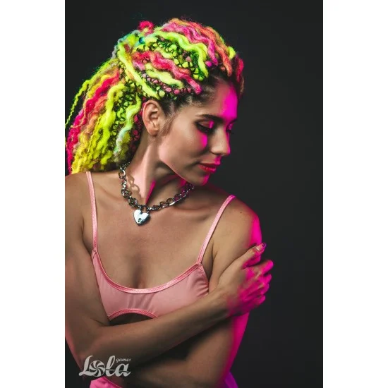 Серебристый ошейник Embrace с ключиком 1093-01lola Серебристый ошейник Embrace с ключиком 1093-01lola