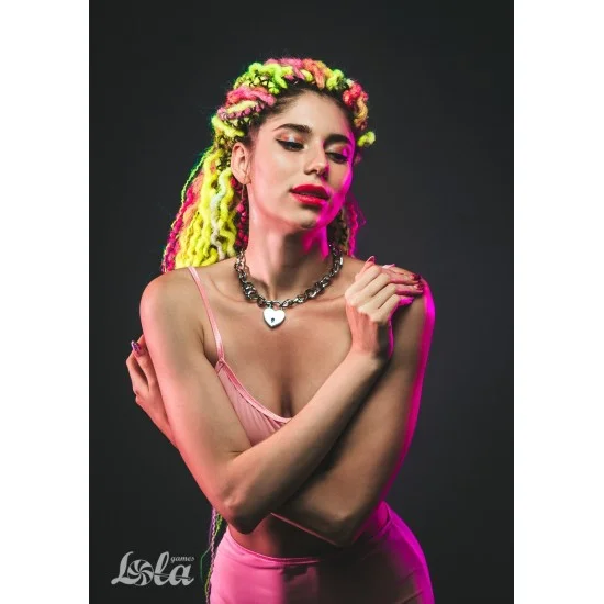 Серебристый ошейник Embrace с ключиком 1093-01lola Серебристый ошейник Embrace с ключиком 1093-01lola