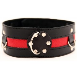 Чёрный ошейник с красной полосой Чёрный ошейник с красной полосой