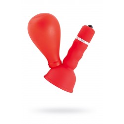 Вибромассажер для сосков Black & Red by TOYFA с грушей, ABS пластик, красный, 8,2 см Вибромассажер для сосков Black & Red by TOYFA с грушей, ABS пластик, красный, 8,2 см