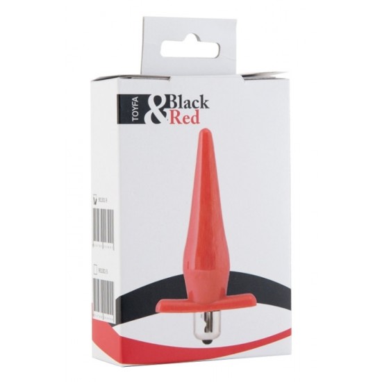 Анальная втулка Black&Red by TOYFA, TPE, красная, 12,7 см, Ø 3 см