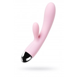 Вибратор с клиторальным стимулятором Alice, силикон, розовый, 17,6 см Вибратор с клиторальным стимулятором Alice, силикон, розовый, 17,6 см