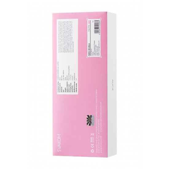 Вибратор с клиторальным стимулятором Alice, силикон, розовый, 17,6 см