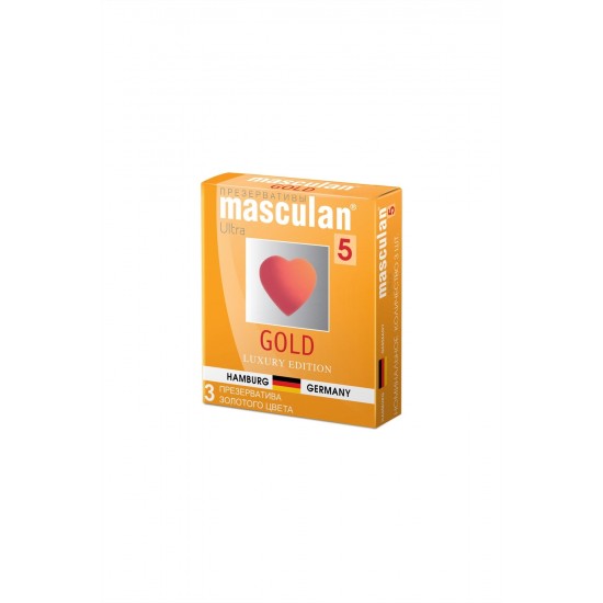 Презервативы Masculan 5 Ultra, золотые, 3 шт