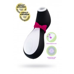 Вакуум-волновой бесконтактный стимулятор клитора Satisfyer Pro Penguin NG, силикон, черный, 11,5 см.