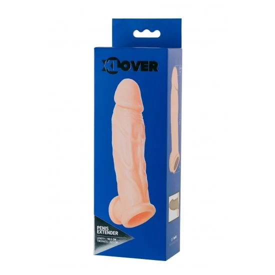 Насадка Toyfa XLover, для увеличения размера, TPR, телесный 18,5 см
