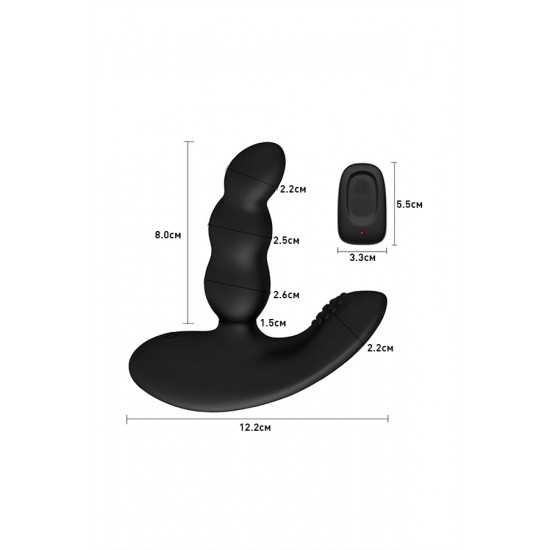 Стимулятор простаты Levett Nitoc, силикон, черный, 12,5 см