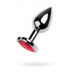 Анальная втулка Metal by TOYFA, металл, серебряная, с красным кристаллом, 7 см, Ø 2,7 см, 50 г 10296885 Анальная втулка Metal by TOYFA, металл, серебряная, с красным кристаллом, 7 см, Ø 2,7 см, 50 г 10296885