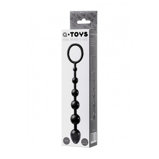 Анальная цепочка Toyfa A-toys S, TPE, черный, 19,8см