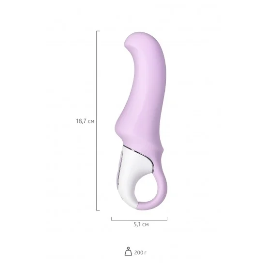 Нереалистичный вибратор Satisfyer Vibes Charming Smile, силикон, фиолетовый, 18,7 см. J6426-V Нереалистичный вибратор Satisfyer Vibes Charming Smile, силикон, фиолетовый, 18,7 см. J6426-V