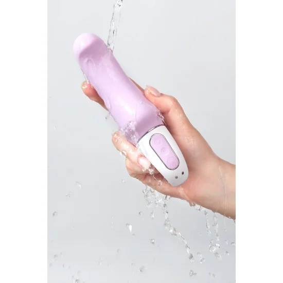 Нереалистичный вибратор Satisfyer Vibes Charming Smile, силикон, фиолетовый, 18,7 см. J6426-V Нереалистичный вибратор Satisfyer Vibes Charming Smile, силикон, фиолетовый, 18,7 см. J6426-V