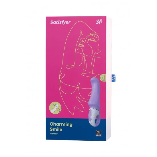 Нереалистичный вибратор Satisfyer Vibes Charming Smile, силикон, фиолетовый, 18,7 см. J6426-V Нереалистичный вибратор Satisfyer Vibes Charming Smile, силикон, фиолетовый, 18,7 см. J6426-V