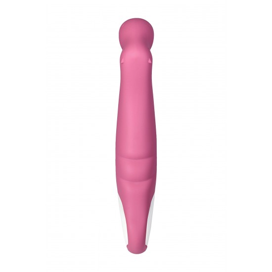 Нереалистичный вибратор Satisfyer Vibes Petting Hippo, силикон, красный, 22,9 см.