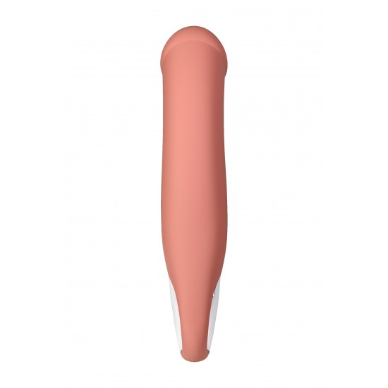 Нереалистичный вибратор Satisfyer Vibes Master, силикон, бежевый, 23,5 см.