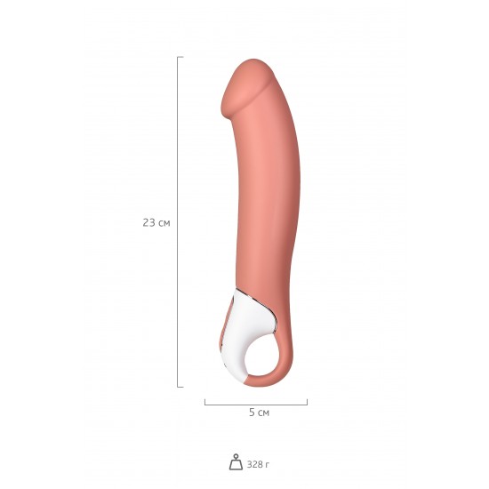 Нереалистичный вибратор Satisfyer Vibes Master, силикон, бежевый, 23,5 см.