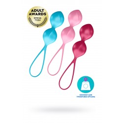 Набор вагинальных шариков Satisfyer  Balls C03 Double, силикон, ассорти, Ø 3 см.