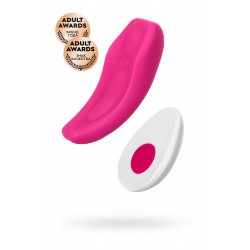 Клиторальный вибратор в трусики JOS FLIRTY, силикон, розовый, 9,3 см