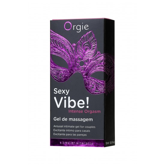 Гель для массажа ORGIE Sexy Vibe Intense Orgasm с разогревающим и охлаждающим эффектом, 15 мл