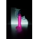 Фаллоимитатор Eromantica НЕ-ОН, светящийся в темноте, силикон, прозрачный, 20 см