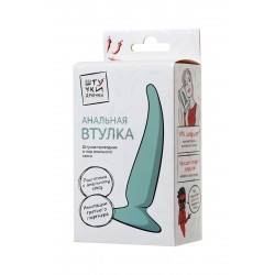 Анальная втулка Штучки-Дрючки, силикон, голубой, 12,5 см Анальная втулка Штучки-Дрючки, силикон, голубой, 12,5 см