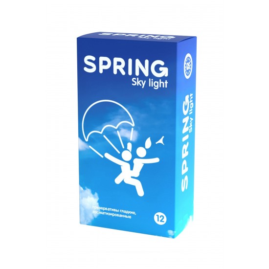 Презервативы Spring  Sky Light, классические, латекс, 17,5см, 12 шт