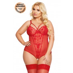 Боди SoftLine Collection Amanda, красный, XL Боди SoftLine Collection Amanda, красный, XL