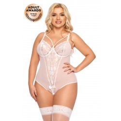 Боди SoftLine Collection Amanda, белый, XXL Боди SoftLine Collection Amanda, белый, XXL