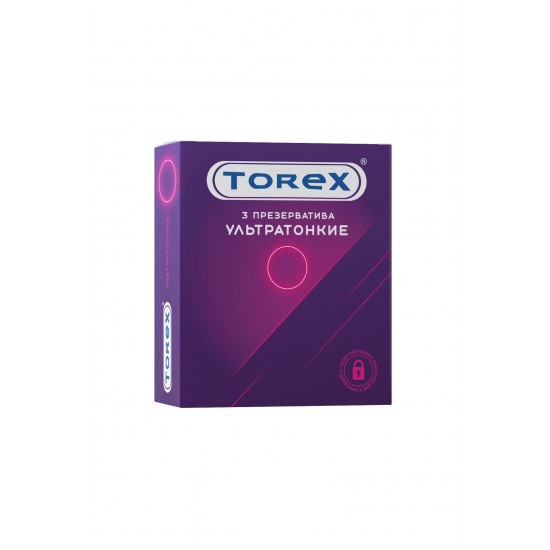 Презервативы ультратонкие TOREX  латекс, №3, 19 см