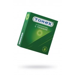 Презервативы точечные TOREX  латекс, №3, 18,5 см