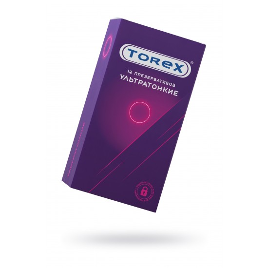 Презервативы ультратонкие TOREX  латекс, №12, 19 см