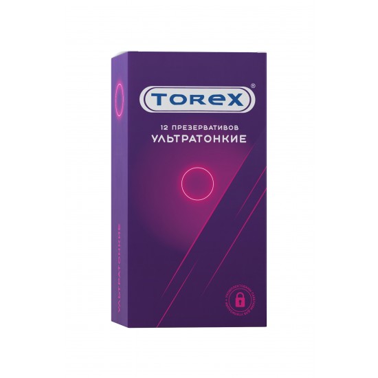 Презервативы ультратонкие TOREX  латекс, №12, 19 см