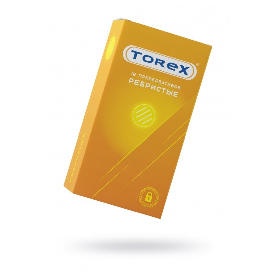 Презервативы ребристые TOREX  латекс, №12, 18,5 см