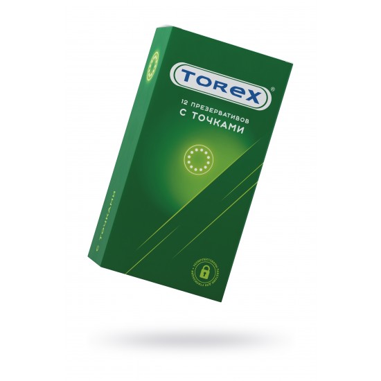 Презервативы точечные TOREX  латекс, №12, 18,5 см