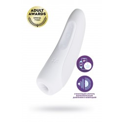 Вакуум-волновой бесконтактный стимулятор клитора Satisfyer Curvy 1+, силикон, белый, 14,3 см.