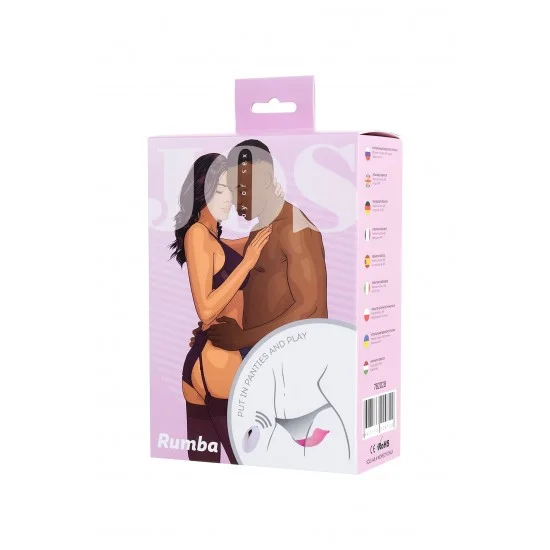 Клиторальный вибратор в трусики JOS RUMBA, силикон, розовый, 8,6 см 782028