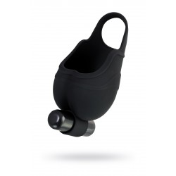 Чехол для мошонки Erotist Attraction с эрекционным кольцом и вибрацией, силикон, черный, 6,5 см Чехол для мошонки Erotist Attraction с эрекционным кольцом и вибрацией, силикон, черный, 6,5 см