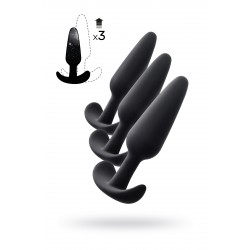 Набор анальных втулок TOYFA POPO Pleasure Eridani, силикон, черный, 3 шт. Набор анальных втулок TOYFA POPO Pleasure Eridani, силикон, черный, 3 шт.