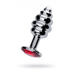 Анальная втулка Штучки-Дрючки, металл, серебряная, с красным кристаллом, 7 см, Ø 3 см, 55 г Анальная втулка Штучки-Дрючки, металл, серебряная, с красным кристаллом, 7 см, Ø 3 см, 55 г
