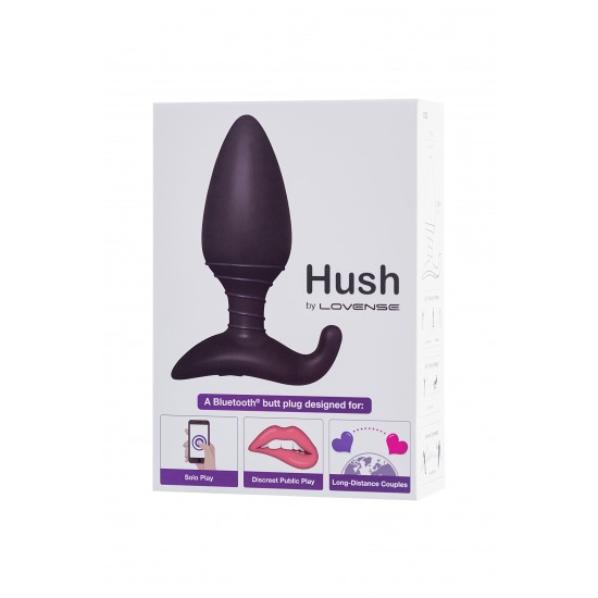 Анальная втулка LOVENSE Hush (L), силикон, черная, 12,1 см