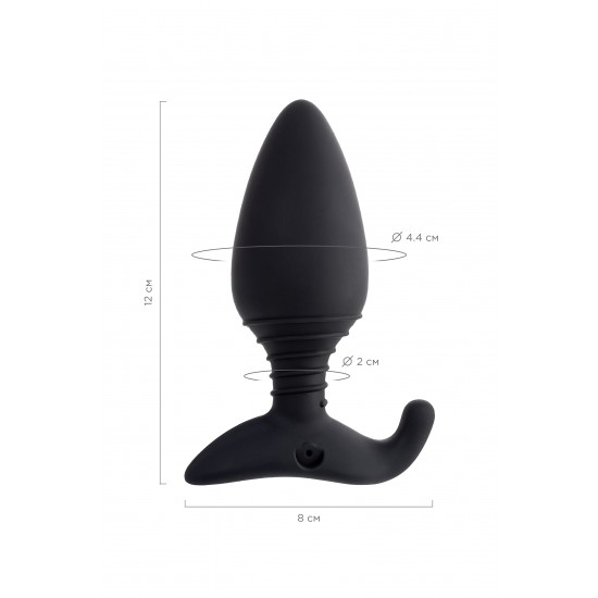 Анальная втулка LOVENSE Hush (L), силикон, черная, 12,1 см