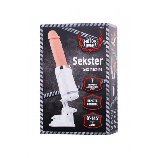 Секс-машина Sekster, MotorLovers, ABS, белая, 29 см
