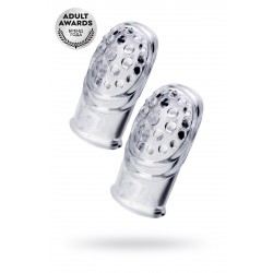 Комплект насадок на палец A-toys Favi, TPE, прозрачный, 3,5 см Комплект насадок на палец A-toys Favi, TPE, прозрачный, 3,5 см