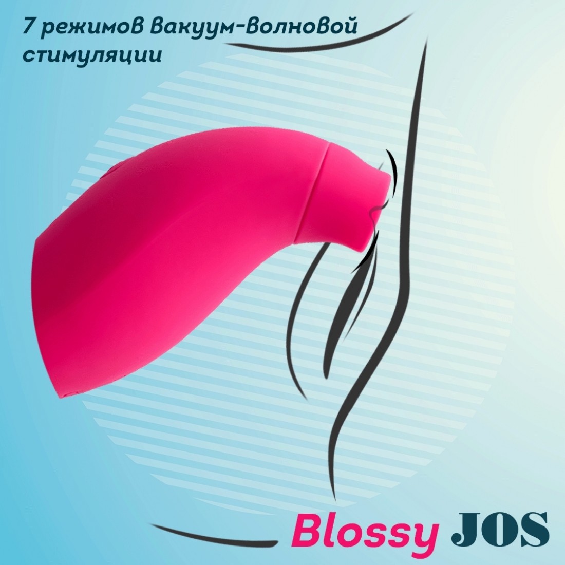 Многофункциональный стимулятор клитора JOS Blossy, розовый, 13,5 см