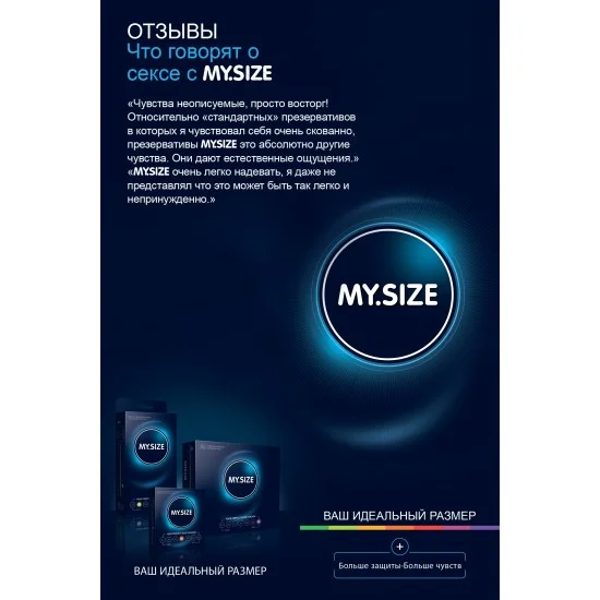 Презервативы MY.SIZE №36 размер 60 (ширина 60mm) 139 Презервативы MY.SIZE №36 размер 60 (ширина 60mm) 139