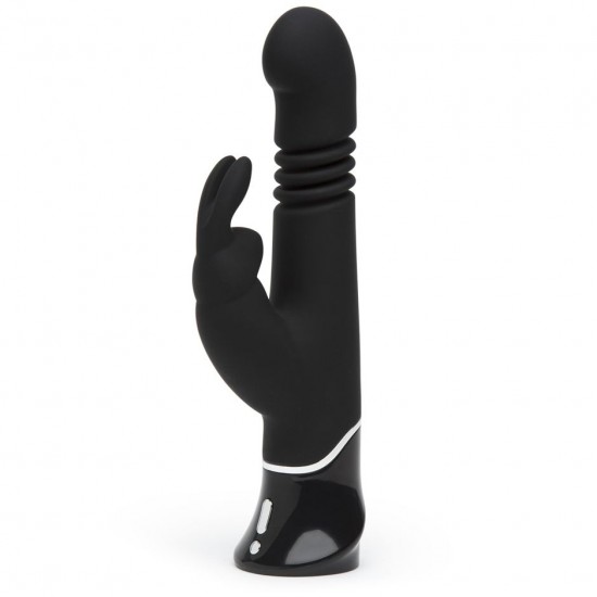 Черный хай-тек вибратор Greedy Girl Thrusting Rabbit Vibrator - 22,8 см. FS-74956 Черный хай-тек вибратор Greedy Girl Thrusting Rabbit Vibrator - 22,8 см. FS-74956