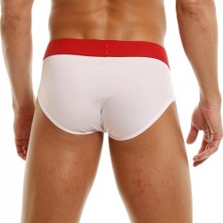 Белые мужские брифы HUSTLER на широкой резинке из микрофибры, XL