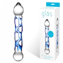 Текстурированный фаллоимитатор из стекла - 17 см. Текстурированный фаллоимитатор из стекла - 17 см.